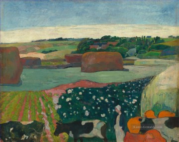 Heuschober in Bretagne Beitrag Impressionismus Primitivismus Paul Gauguin Ölgemälde